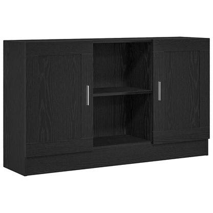 Sideboard Schwarz Eichen-Optik 120 x 30,5 x 70 cm Holzwerkstoff