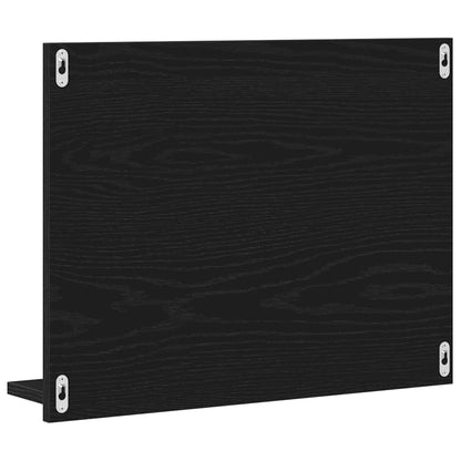 Badspiegel Schwarz Eichen-Optik 60x10,5x45 cm Holzwerkstoff