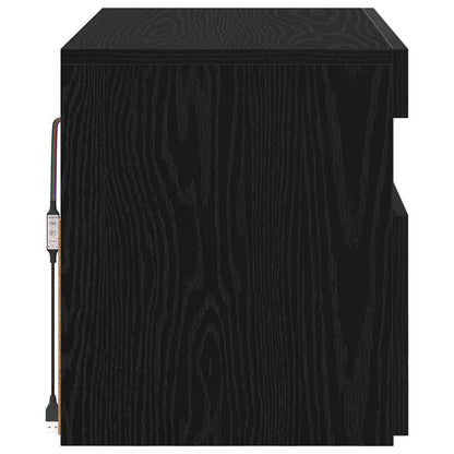 TV-Schränk Schwarz Eichen-Optik 60 x 35 x 40 cm Holzwerkstoff