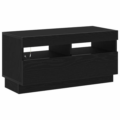 TV-Schränk Schwarz Eichen-Optik 80 x 35 x 40 cm Holzwerkstoff