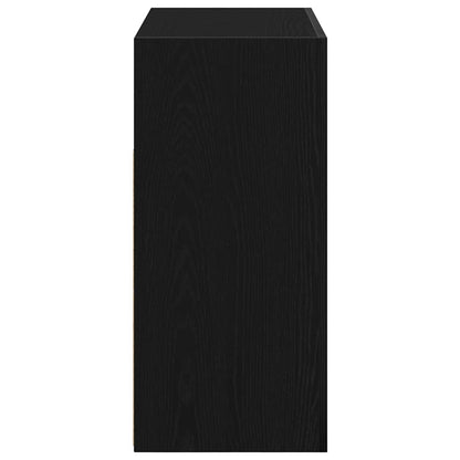 Sideboard Schwarz Eichen-Optik 80 x 35 x 75 cm Holzwerkstoff