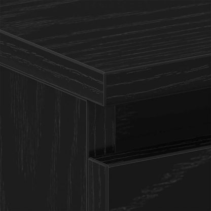 Nachttisch 2 pcs Schwarz Eichen-Optik 40 x 30 x 39 cm