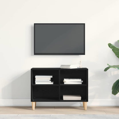 TV-Schränk Schwarz Eichen-Optik 69,5 x 30 x 50 cm Holzwerkstoff