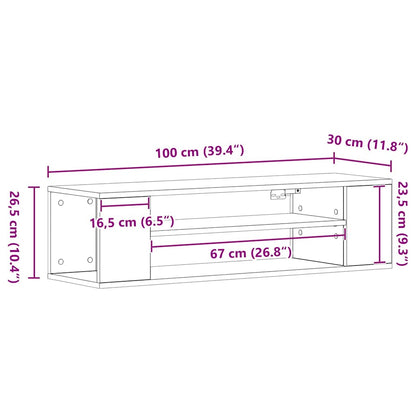TV-Schränk Artisan-Eiche 100 x 30 x 26,5 cm Holzwerkstoff