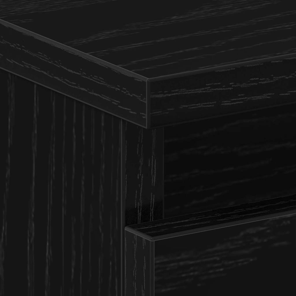 Nachttisch Schwarz Eichen-Optik 40 x 35 x 62,5 cm Holzwerkstoff