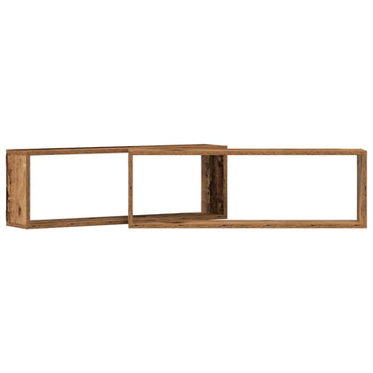 Wandregale 2 pcs Altholz 80 x 15 x 26 cm Holzwerkstoff