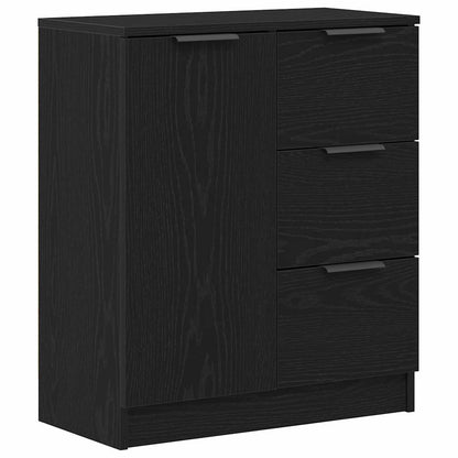 Sideboard Schwarz Eichen-Optik 60 x 30 x 70 cm Holzwerkstoff