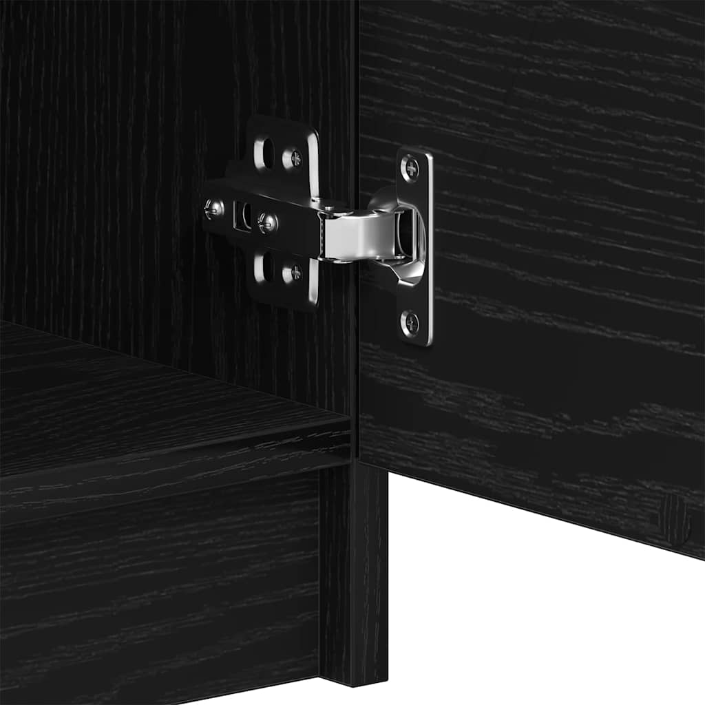 TV-Schränk Schwarz Eichen-Optik 80 x 35 x 36,5 cm Holzwerkstoff