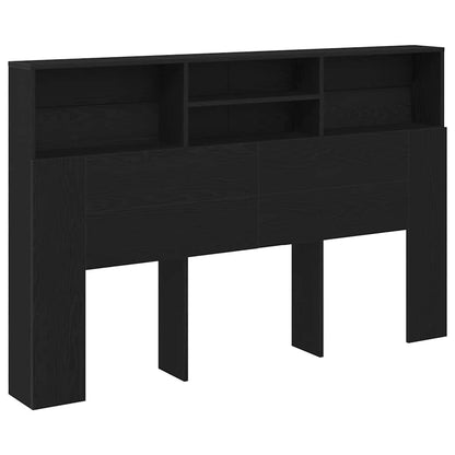 Kopfteil Schrank Schwarz Eichen-Optik 160 x 19 x 103,5 cm