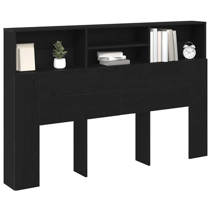 Kopfteil Schrank Schwarz Eichen-Optik 160 x 19 x 103,5 cm