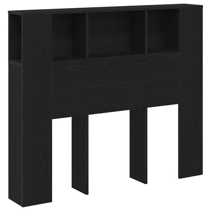 Kopfteil Schrank Schwarz Eichen-Optik 120 x 18.5 x 102.5 cm