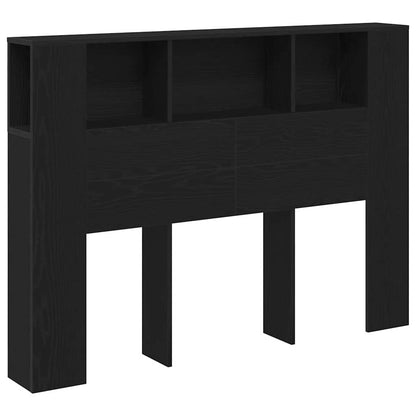 Kopfteil Schrank Schwarz Eichen-Optik 120 x 18.5 x 102.5 cm
