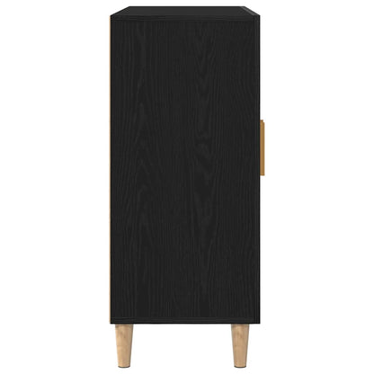 Sideboard Schwarz Eichen-Optik 90 x 34 x 80 cm Holzwerkstoff