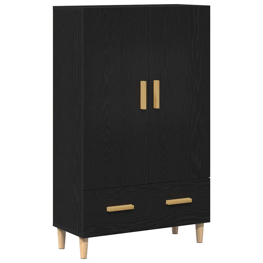 Highboard Schwarz Eichen-Optik 70 x 31 x 115 cm Holzwerkstoff