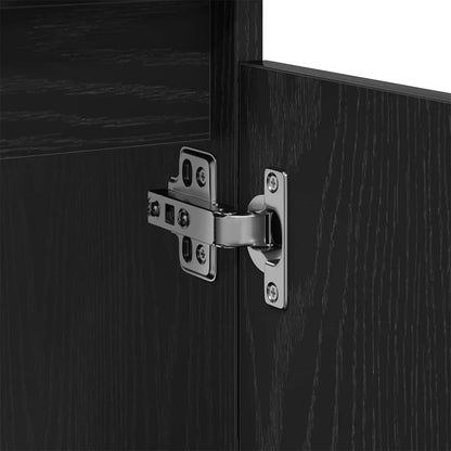 Waschbeckenschrank mit Tür Schwarz Eichen-Optik 58 x 33 x 60 cm