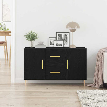 Sideboard Schwarz Eichen-Optik 100 x 36 x 60 cm Holzwerkstoff