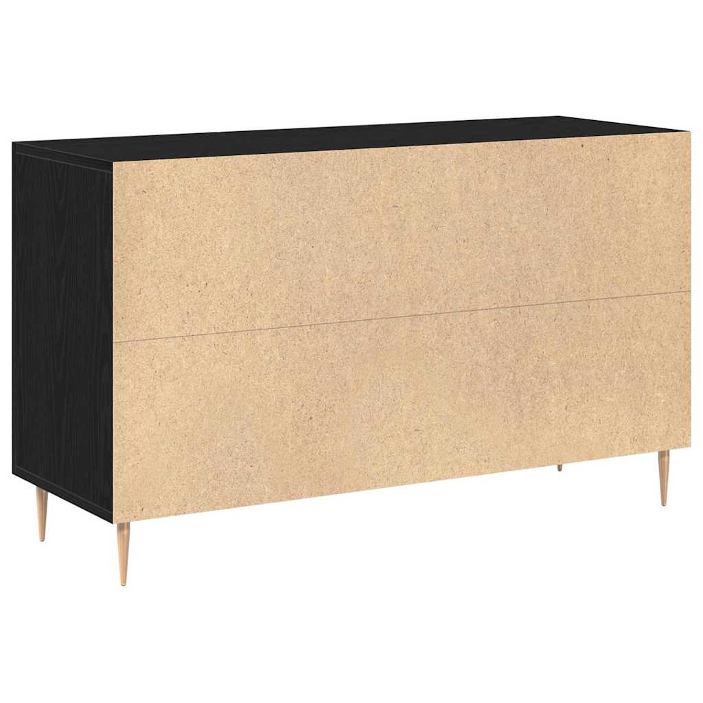 Sideboard Schwarz Eichen-Optik 100 x 36 x 60 cm Holzwerkstoff