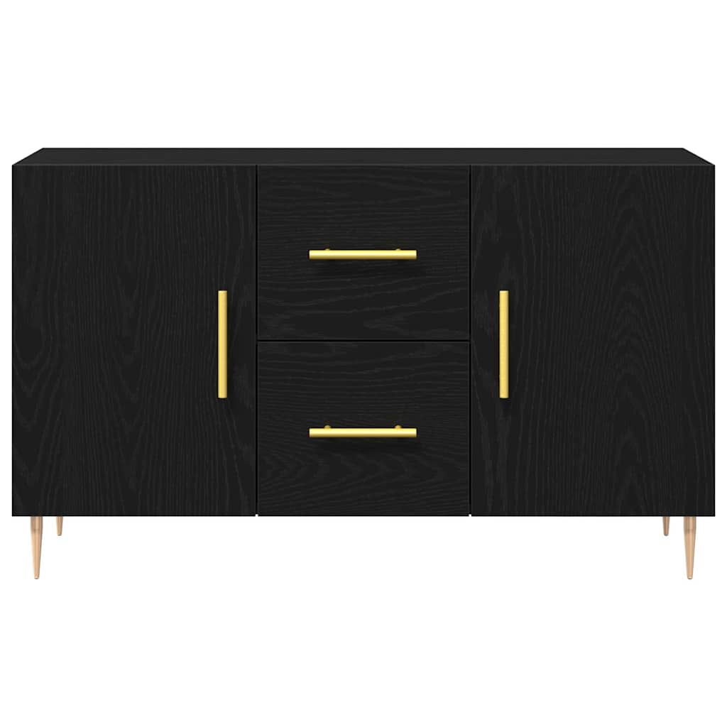Sideboard Schwarz Eichen-Optik 100 x 36 x 60 cm Holzwerkstoff