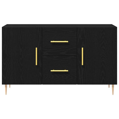 Sideboard Schwarz Eichen-Optik 100 x 36 x 60 cm Holzwerkstoff