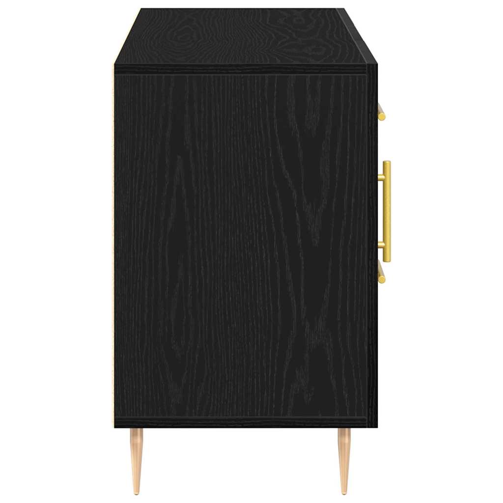 Sideboard Schwarz Eichen-Optik 100 x 36 x 60 cm Holzwerkstoff