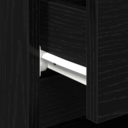 Nachttisch Schwarz Eichen-Optik 40 x 35 x 50 cm Holzwerkstoff