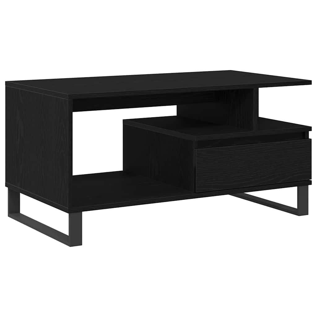 Couchtisch Schwarz Eichen-Optik 90 x 49 x 45 cm Holzwerkstoff