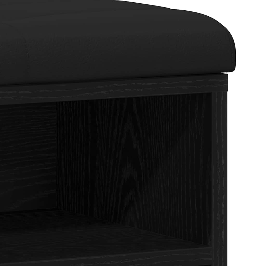 Schuhbank Schwarz Eichen-Optik 102 x 32 x 50 cm Holzwerkstoff