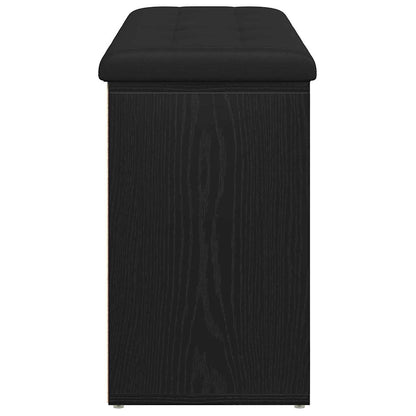 Schuhbank Schwarz Eichen-Optik 102 x 32 x 50 cm Holzwerkstoff