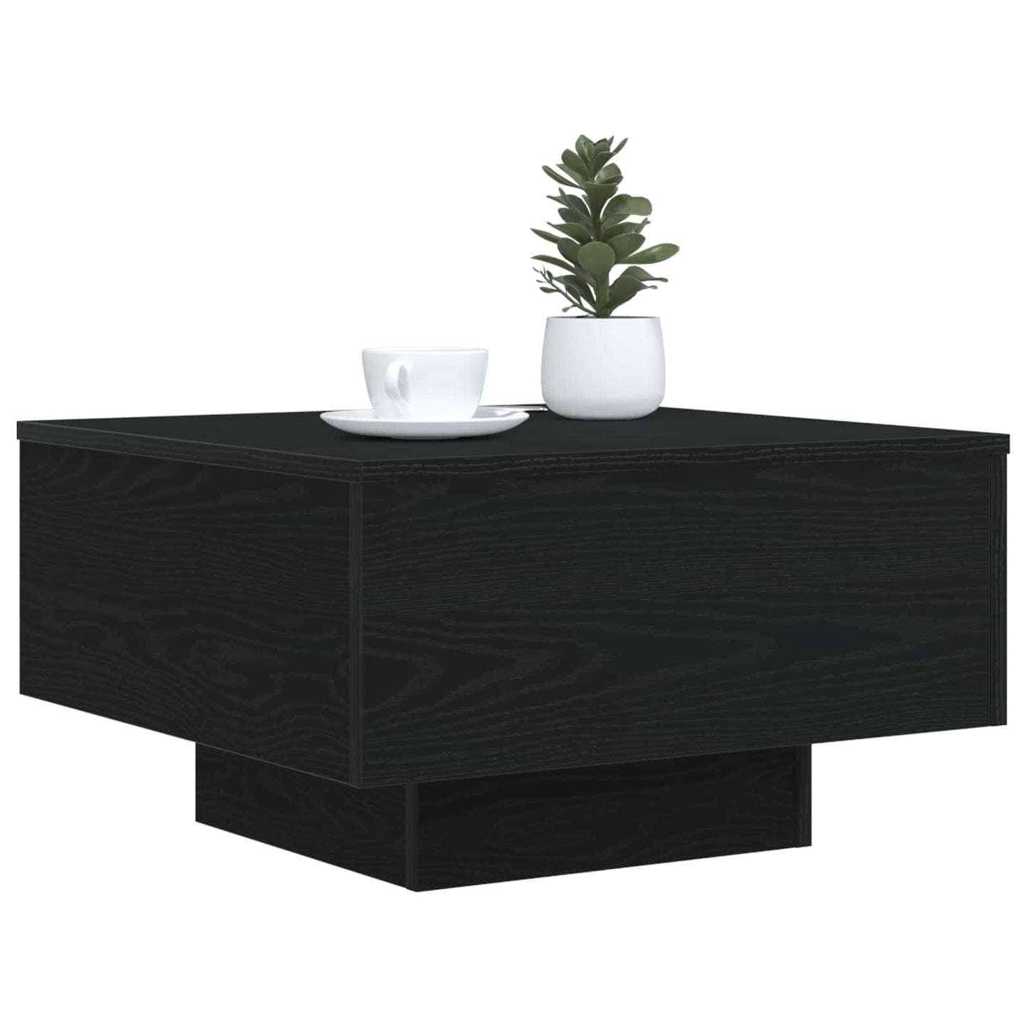 Couchtisch Schwarz Eichen-Optik 55 x 55 x 31 cm Holzwerkstoff