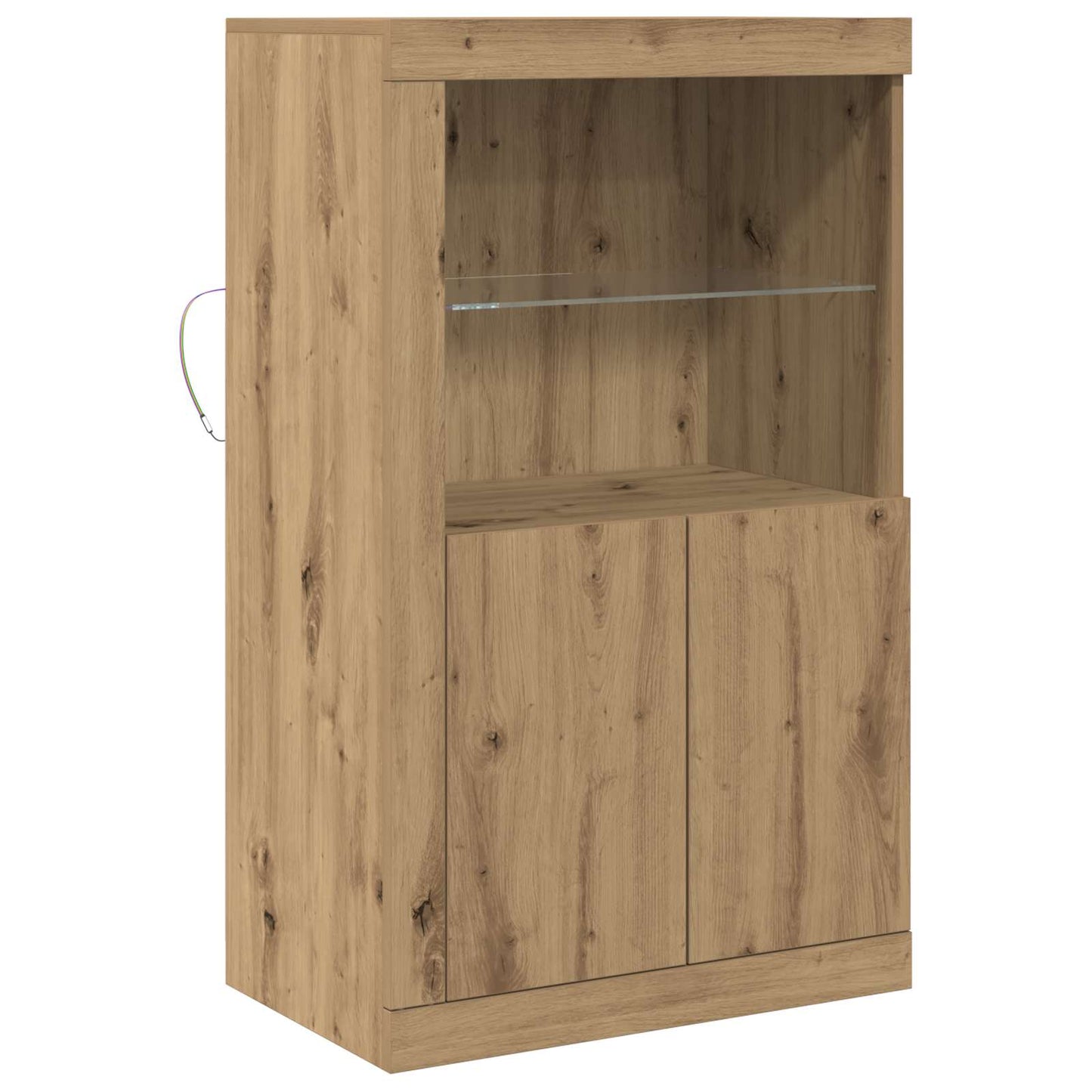LED-Sideboard Artisan-Eiche 60,5 x 37 x 100 cm Holzwerkstoff