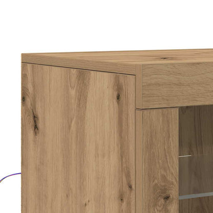 LED-Sideboard 2 pcs Artisan-Eiche 41 x 37 x 67 cm Holzwerkstoff