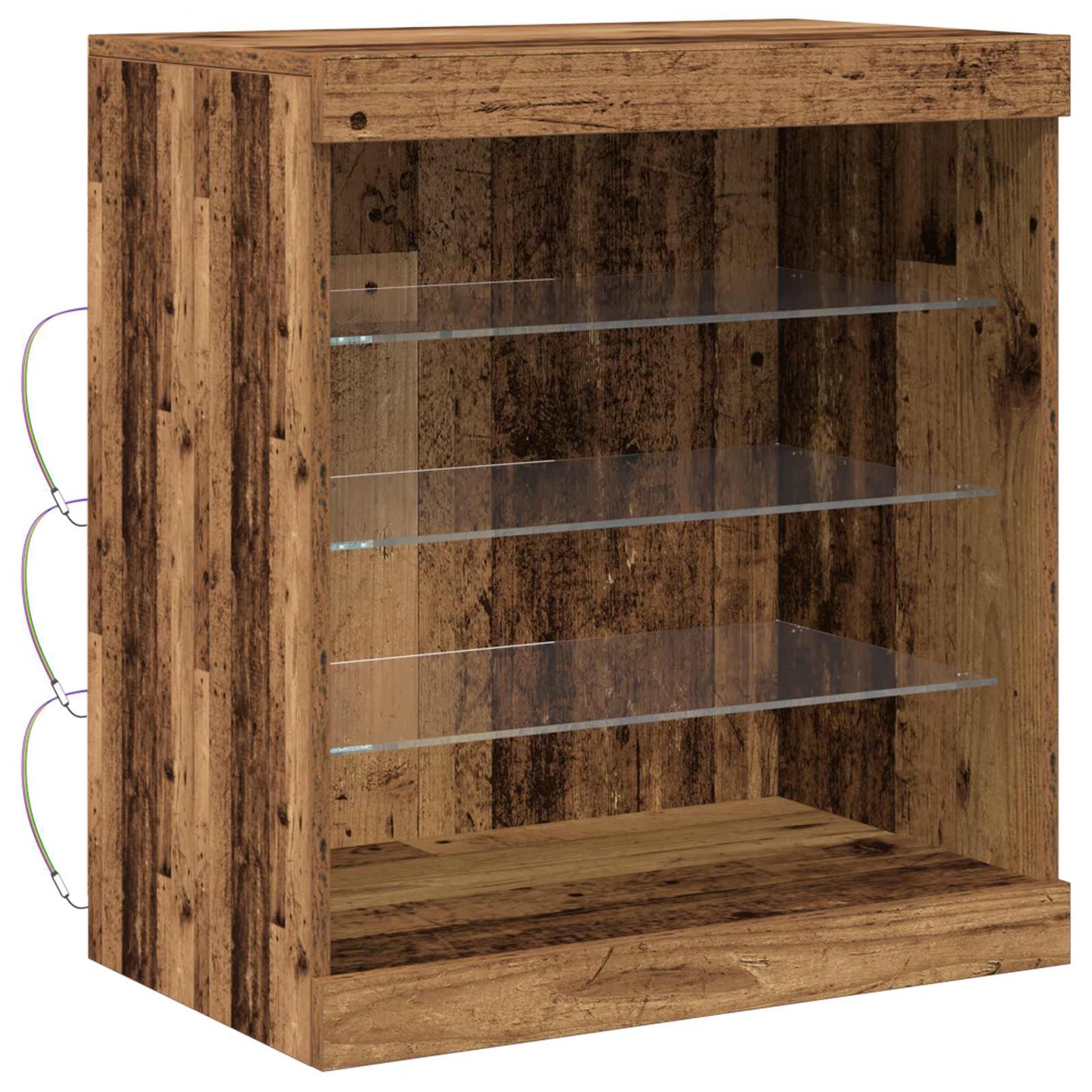 LED-Sideboard Altholz 60,5 x 37 x 67 cm Holzwerkstoff