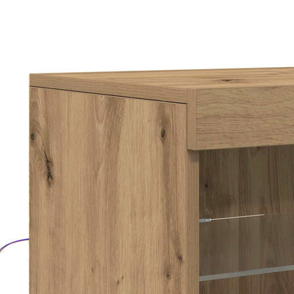 LED-Sideboard Artisan-Eiche 60,5 x 37 x 67 cm Holzwerkstoff