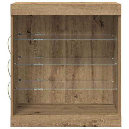 LED-Sideboard Artisan-Eiche 60,5 x 37 x 67 cm Holzwerkstoff