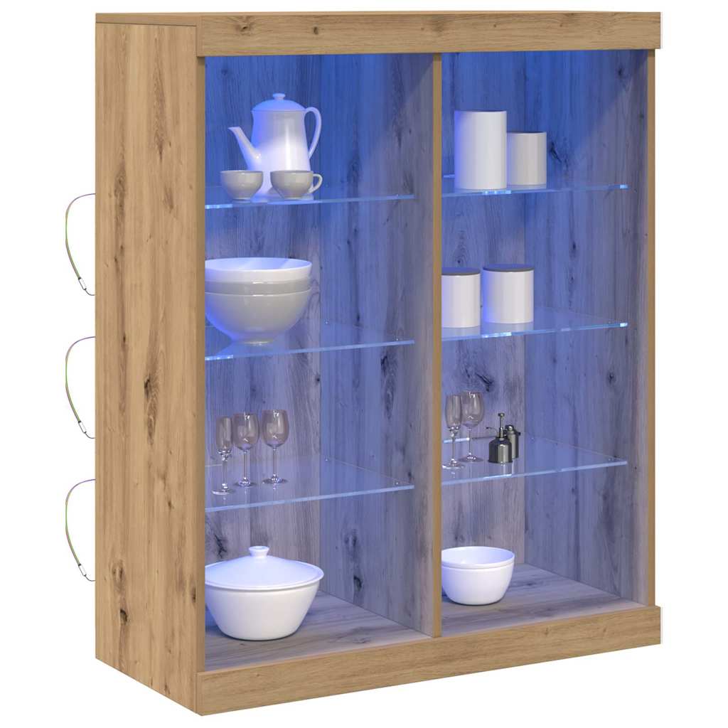 LED-Sideboard Artisan-Eiche 41 x 37 x 100 cm Holzwerkstoff