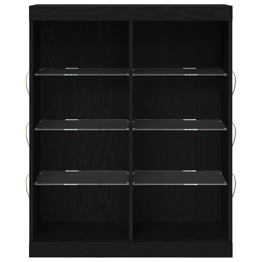 LED-Sideboard Schwarz Eichen-Optik 41 x 37 x 100 cm