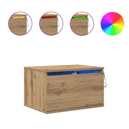 Wandmontiertes Nachttischchen Artisan-Eiche 50 x 36 x 30 cm