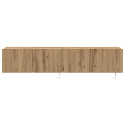 TV-Wandschrank Wandmontiert 2 pcs Artisan-Eiche 80 x 35 x 31 cm