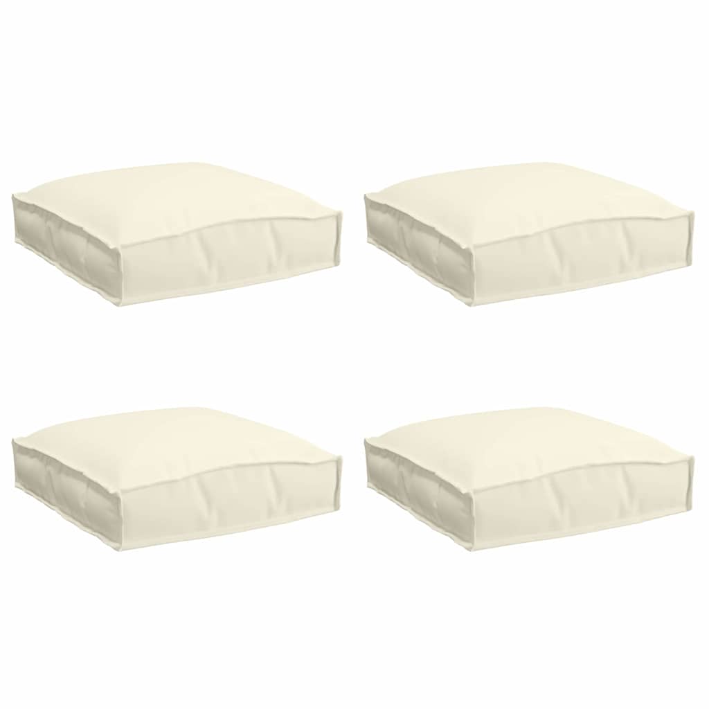 Kissen 4 pcs Creme 40 x 40 x 8 cm Oxford-Stoff