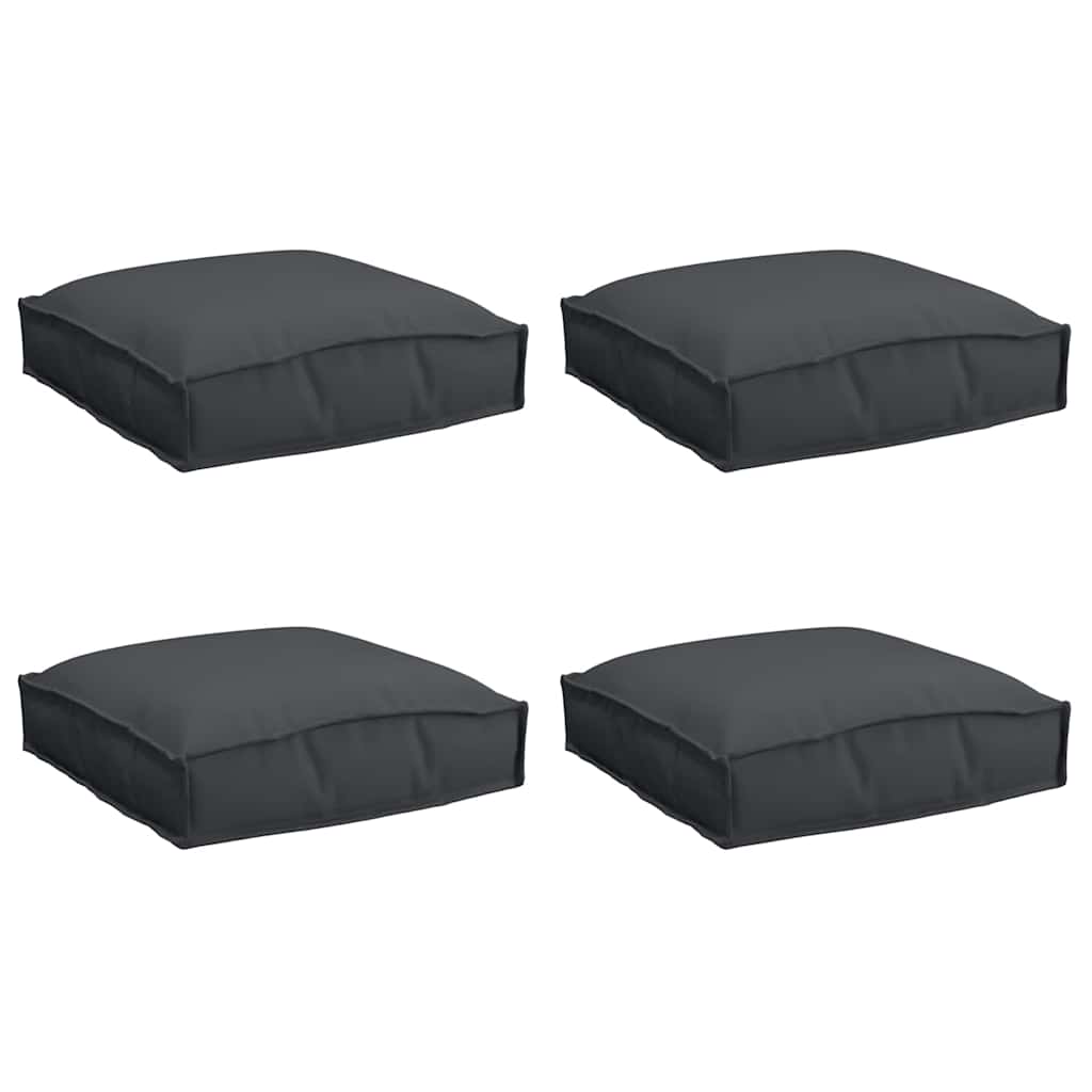 Kissen 4 pcs Schwarz 40 x 40 x 8 cm Oxford-Stoff
