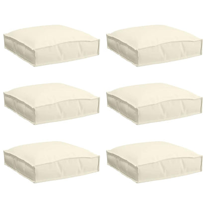 Kissen 6 pcs Creme 40 x 40 x 8 cm Oxford-Stoff