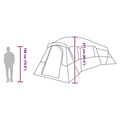 Familienzelt mit Dach mit Speicher Blau 762 x 655 x 218 cm Taft