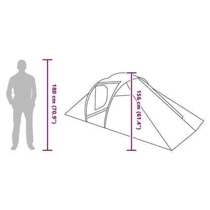 Tunnelzelt mit Dach mit Speicher Grün 510 x 240 x 156 cm Taft