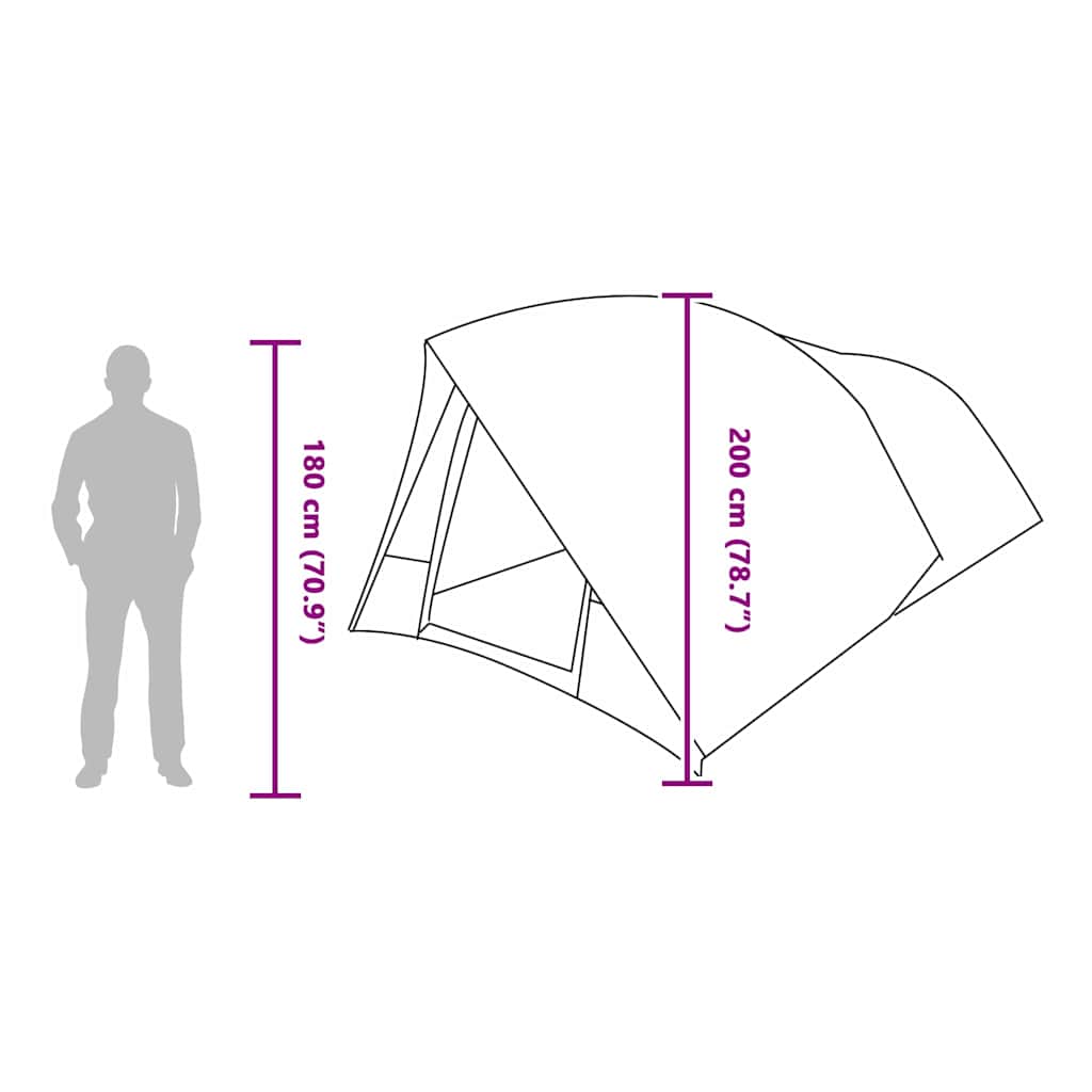 Tunnelzelt mit Dach mit Speicher Grün 500 x 348 x 200 cm Taft