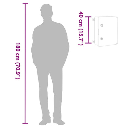 Steuerungsschrank Grau 37 x 19,5 x 40 cm ABS Kunststoff