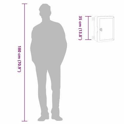 Steuerungsschrank Grau 32 x 15 x 35 cm ABS Kunststoff