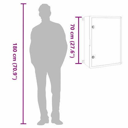 Steuerungsschrank Grau 57 x 24,5 x 70 cm ABS Kunststoff