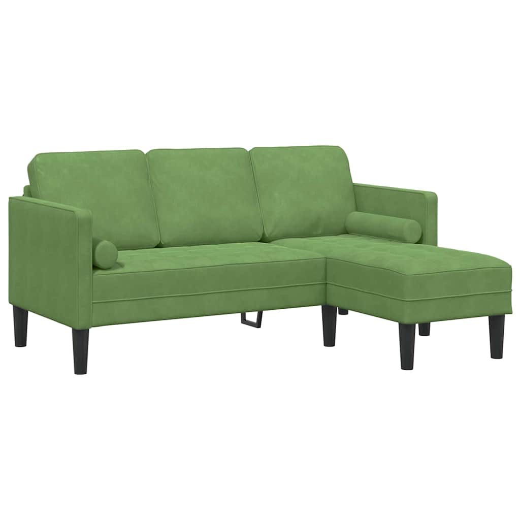 Sofa Set mit Kissen Hellgrün Polyester