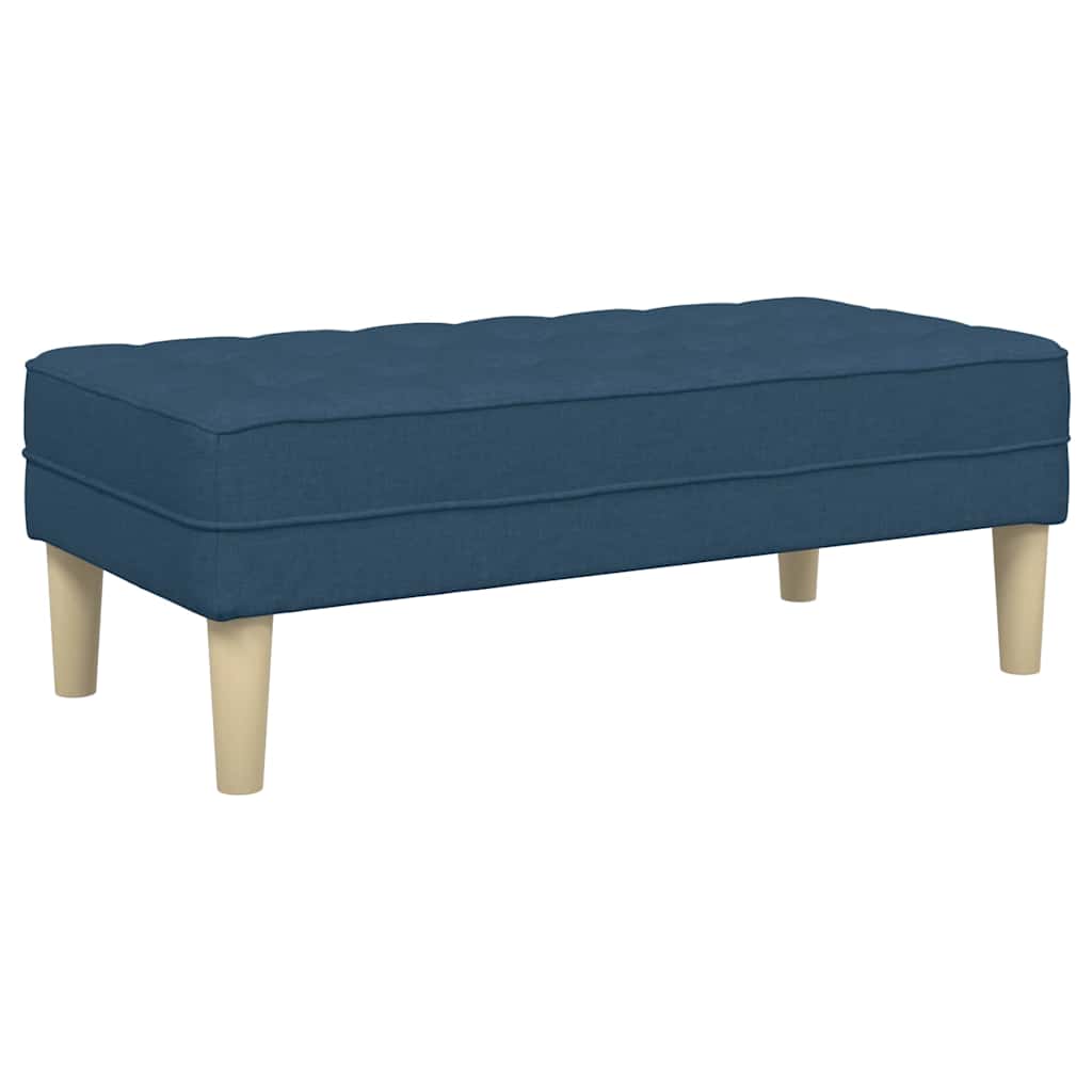 Bank mit Kissen Blau 113 x 57 x 39 cm Stoff