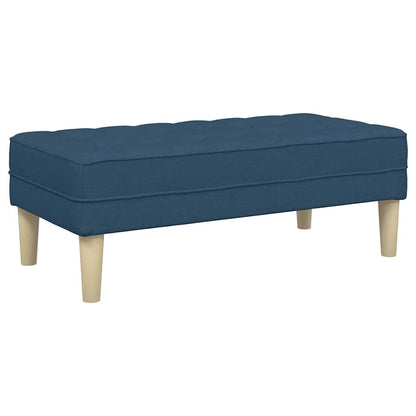 Bank mit Kissen Blau 113 x 57 x 39 cm Stoff